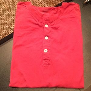 J.Crew red T-shirt Button front